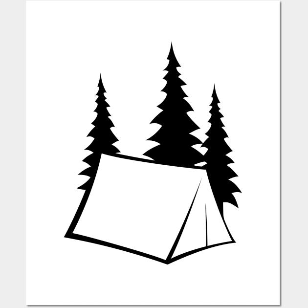 Campsite Wall Art by LudlumDesign